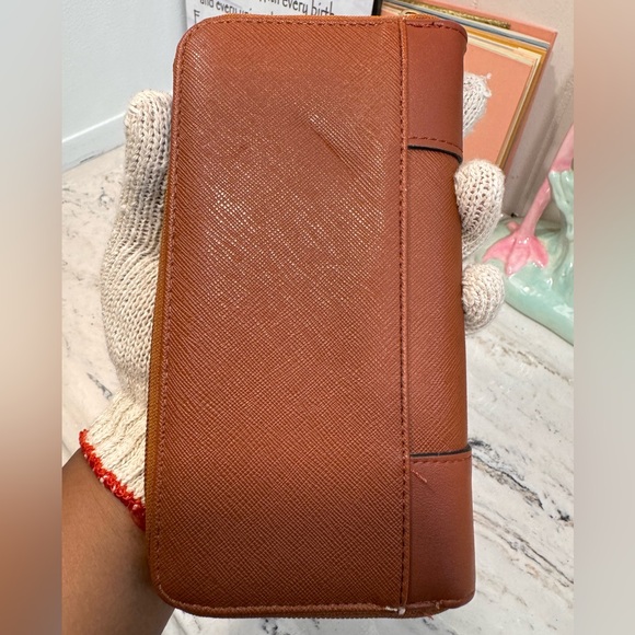 MIA K COLLECTION BROWN ZIPPY WALLET - Picture 6 of 10